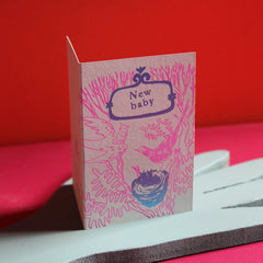 Ark New Baby Bird Mini Greeting Card