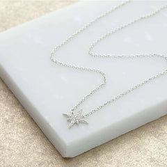 Scream Pretty - Silver Starburst Necklace With Slider Clasp