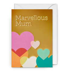 Lagom Design - Marvellous Mum Hearts Card