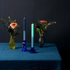 Talking Tables Midnight Forest Glass Candle Holder - Cobalt Blue