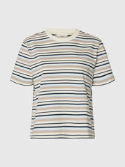 Selected Femme Striped Boxy Tee - Cashmere Blue/ Multi Stripe