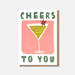 Caroline Gardner - Stripy Cocktail Cheers To You Card