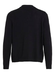 Vila Lilo O-Neck Knit Cardigan-Black Beauty