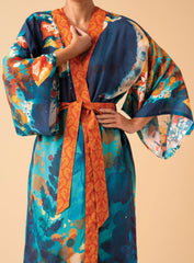Powder Design - Hare and Moon Kimono Gown Midnight
