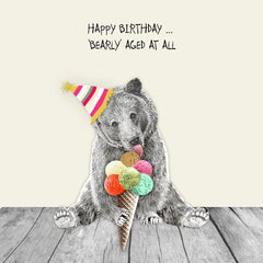 Sally Scaffardi Bearly Aged At All Birthday Card