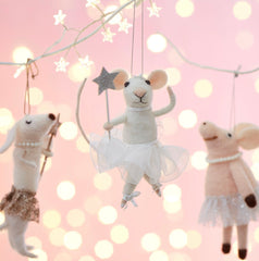 Sass and Belle - Fairy Mouse With Star Wand Felt Hanging Decoration