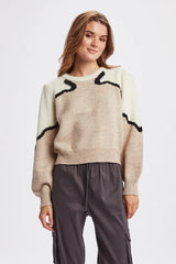 Numph Numaren Pullover - Sesame Melange