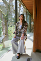 One Hundred Stars Susani Charcoal Kimono