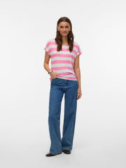 Vero Moda Wide T-Shirt - Pink Cosmos