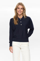 Numph NUDAJANA L/S POLO - Dark Sapphire