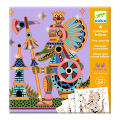Djeco Shiny Colouring - Animal Warriors