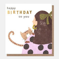 Caroline Gardner - Peeping Cat Happy Birthday To You Card