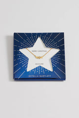 Estella Bartlett Merry Christmas Trio Star Necklace - Gold Plated