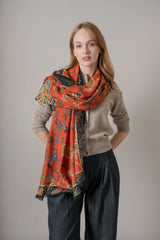 One Hundred Stars - Dragon Rust Wool Scarf