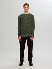 Selected Homme - Neil Knit Crew Neck - Forest Night/Neps