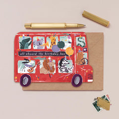 Sister Paper Party Bus Birthday Card