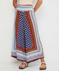 One Hundred Stars Palazzo Pant Crepe Indigo Moorish