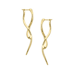Moments Gold Spiral Long Earrings