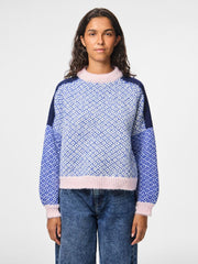 Pieces High Neck Knit - Birch 3B
