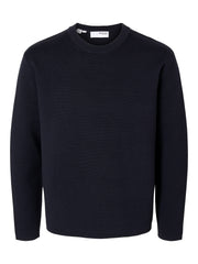 Selected Homme Mike Knit Crewneck Sweatshirt - Sky Captain