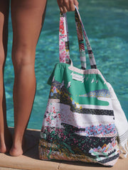 One Hundred Stars - Spring White Canvas Bag