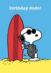 Snoopy Birthday Dude Card