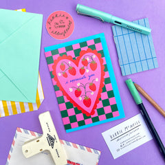 Kerrie Illustrates I Appreciate You Patterned Heart Greeting Card