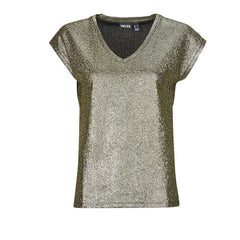 Pieces Nilana Cap Sleeve Top - Gold