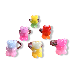 Pop Cutie Colorful Gummy Bear  Kids Rings