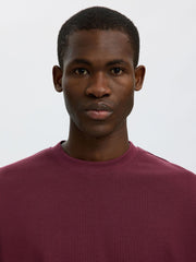 Selected Homme Loose Oscar T-Shirt - Tawny Port