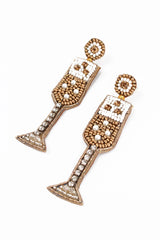 My Doris - Gold Champagne Drop Earrings