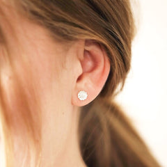 Lisa Angel Daisy Flower Stud Earrings - Sterling Silver