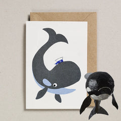Petra Boase Japanese Paper Balloon Card - Whale