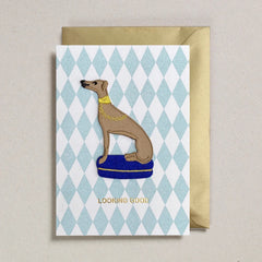 Petra Boase - Iron on Patch Card - Whippet