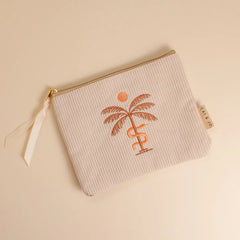 Cai & Jo Couduroy Pouch in Stone