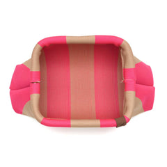 Emma Clutch Bag - Taupe/Pink Stripe