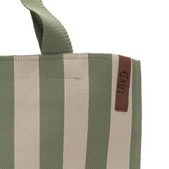 Lara Shopper Tote Bag - Ecru/Khaki Stripe