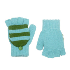 Rockahula Cosy Striped Knitted Green Gloves 3-6 Years