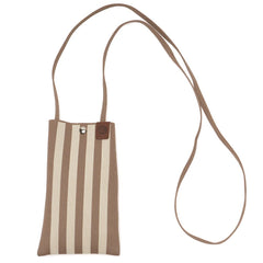 Charlie Phone Bag - Sand and Taupe Stripe