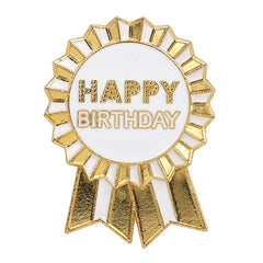 Talking Tables - Enamel Gold Happy Birthday Badge