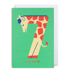 Number Seven Giraffe Card - Lagom Design