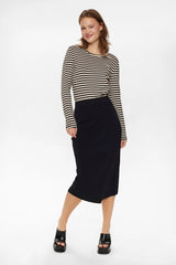 Numph - Nulilly Long Skirt - Caviar