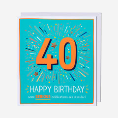 Pigment Serious Celebrations In Order Age 40 Card