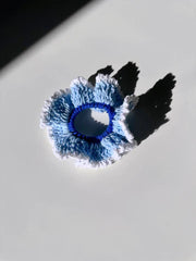 Solar Eclipse Handmade Scandi Style Scrunchie - Blue