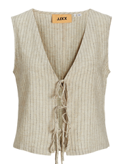 JJXX Breeze Summer Vest - Gray/ Pinstriped