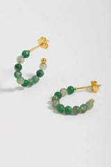 Estella Bartlett- Gemstone Amelia Hoop Earrings