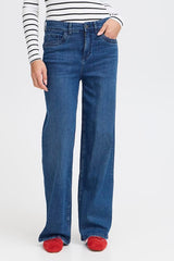 Fransa Over Hanna Jeans - Mid Blue Denim