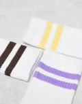 JJXX Pack of Three Sport Socks- Purple Rose