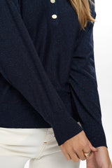 Numph NUDAJANA L/S POLO - Dark Sapphire