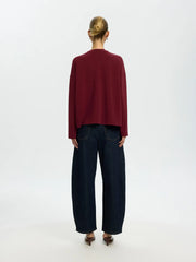 Selected Women Oversized Tenny Top - Tawny Port